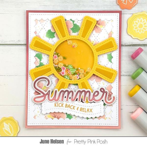 Pretty Pink Posh - Clear Stamps - Summer Banner Greetings-ScrapbookPal