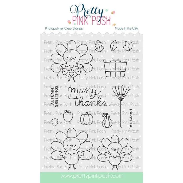 Pretty Pink Posh - Clear Stamps - Turkey Friends-ScrapbookPal