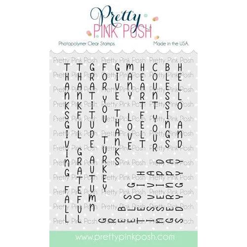 Pretty Pink Posh - Clear Stamps - Upright Greetings: Fall-ScrapbookPal