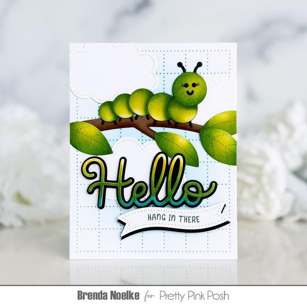 Pretty Pink Posh - Dies - Large Hello Shadow-ScrapbookPal