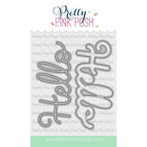 Pretty Pink Posh - Dies - Large Hello Shadow-ScrapbookPal