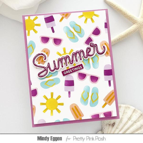 Pretty Pink Posh - Dies - Large Summer Shadow-ScrapbookPal