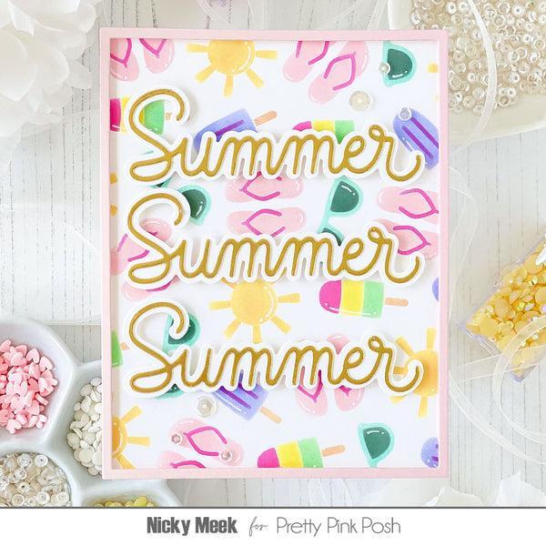 Pretty Pink Posh - Dies - Large Summer Shadow-ScrapbookPal