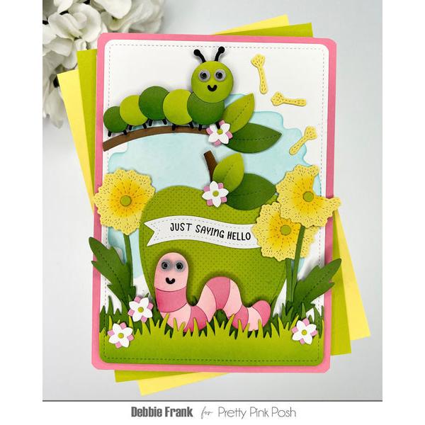 Pretty Pink Posh - Dies - Rounded Stitched Rectangles-ScrapbookPal