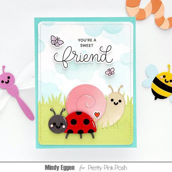 Pretty Pink Posh - Dies - Rounded Stitched Rectangles-ScrapbookPal