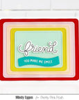 Pretty Pink Posh - Dies - Rounded Stitched Rectangles-ScrapbookPal