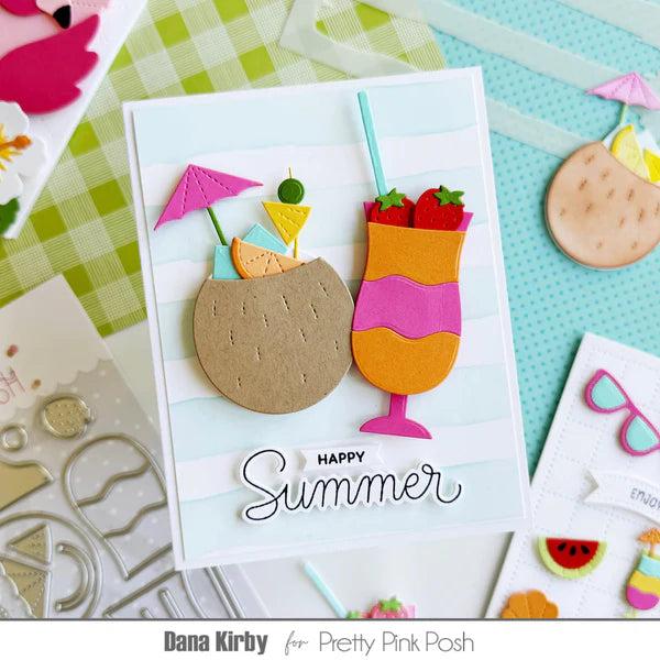 Pretty Pink Posh - Dies - Summer Cocktails-ScrapbookPal