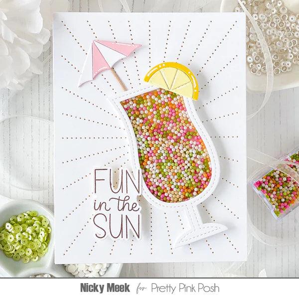 Pretty Pink Posh - Dies - Sunburst Pierced Plate-ScrapbookPal