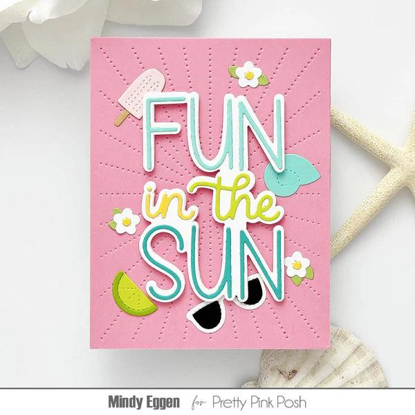 Pretty Pink Posh - Dies - Sunburst Pierced Plate-ScrapbookPal