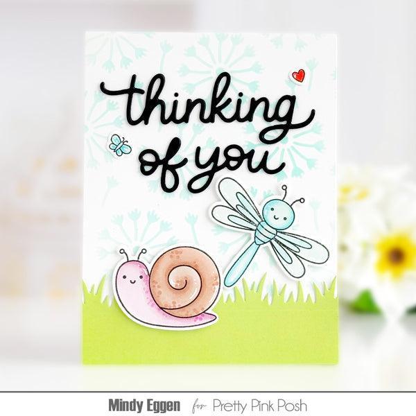 Pretty Pink Posh - Stencils - Dandelion Background-ScrapbookPal