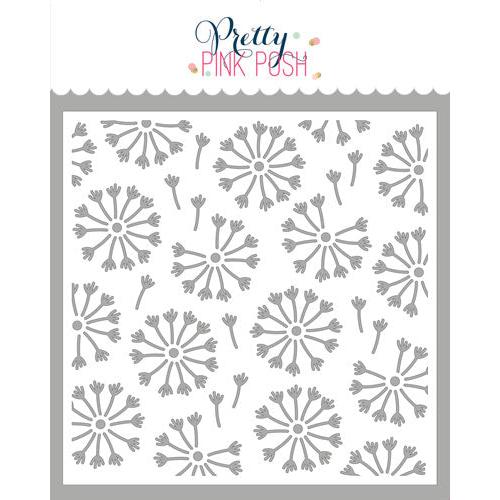 Pretty Pink Posh - Stencils - Dandelion Background-ScrapbookPal