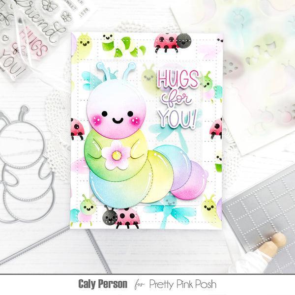 Pretty Pink Posh - Stencils - Layered Bugs-ScrapbookPal