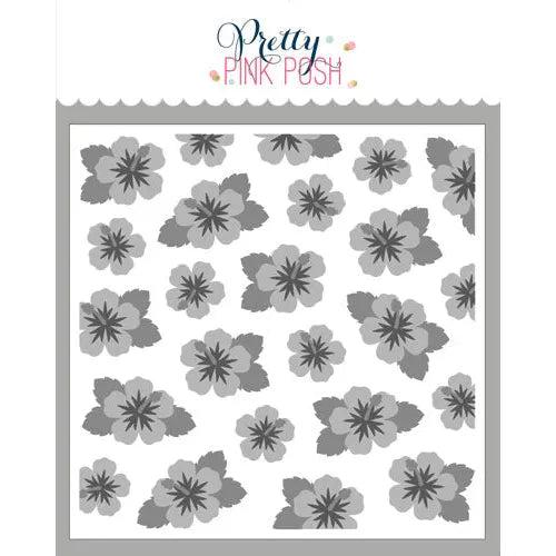 Pretty Pink Posh - Stencils - Layered Hibiscus-ScrapbookPal