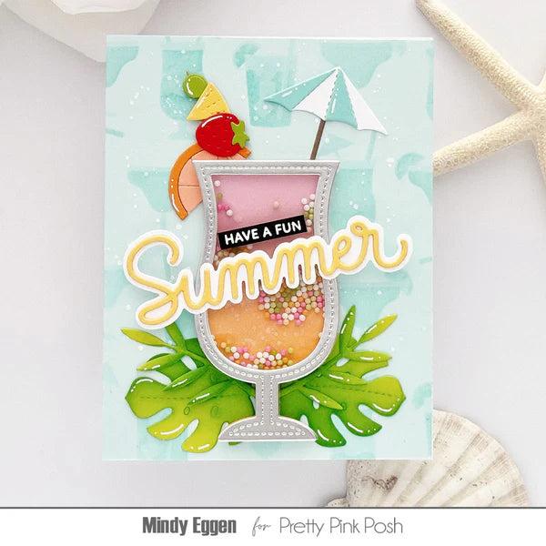 Pretty Pink Posh - Stencils - Layered Summer Drinks-ScrapbookPal