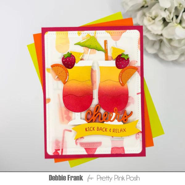 Pretty Pink Posh - Stencils - Layered Summer Drinks-ScrapbookPal