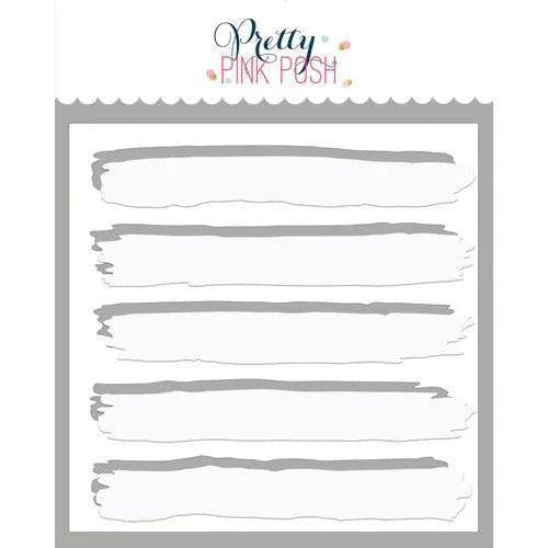 Pretty Pink Posh - Stencils - Watercolor Strips w/ Masks-ScrapbookPal