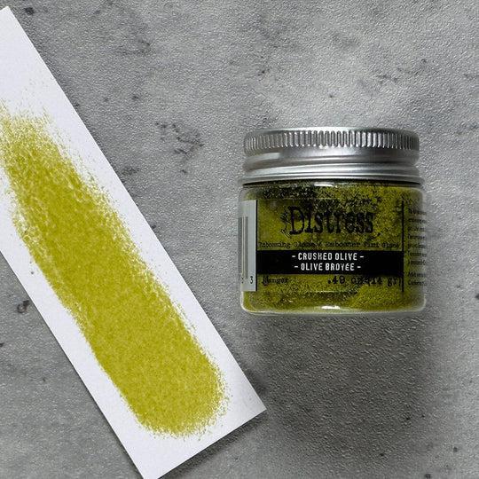 Ranger Ink - Tim Holtz - Distress Embossing Glaze - Crushed Olive-ScrapbookPal