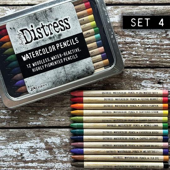 Ranger Ink - Tim Holtz - Distress Watercolor Pencils - Set 4-ScrapbookPal