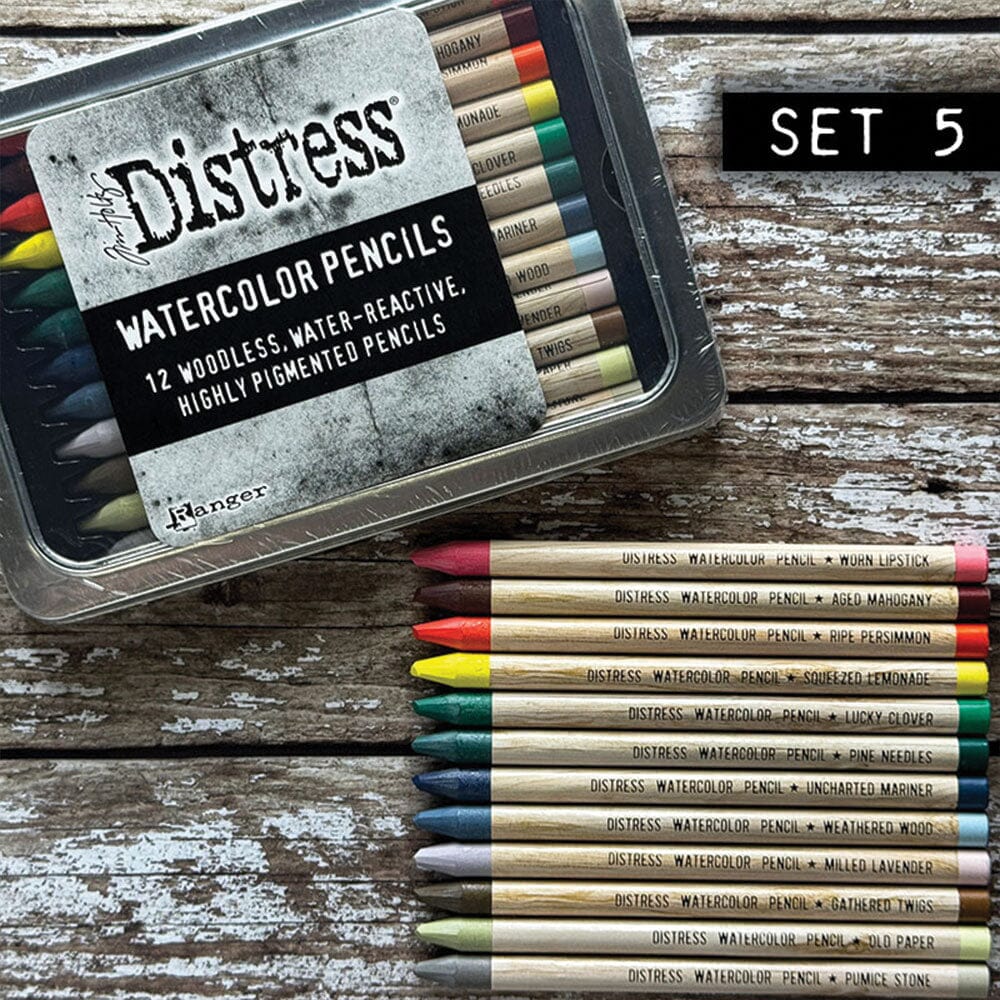 Ranger - Tim Holtz - Distress Watercolor Pencils - Set 5-ScrapbookPal