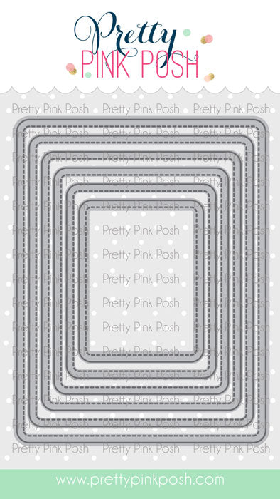 Pretty Pink Posh - Dies - Rounded Stitched Rectangles