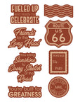 Spellbinders - Classic Road Legends 2.0 Collection - Clear Stamps & Dies - Road Trip Adventures Sentiments - Scratch & Dent