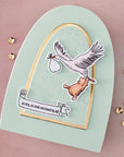 Simple Stories - Say Cheese Classic Pooh Baby Collection - Clear Stamps - Hello Baby-ScrapbookPal