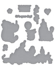 Simple Stories - Say Cheese Classic Pooh Birthday Collection - Clear Stamps & Dies - Woo Hoo!-ScrapbookPal