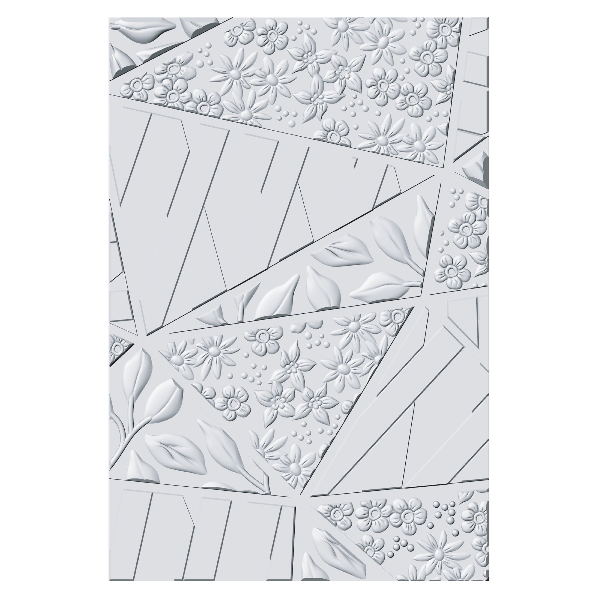 Sizzix - 3-D Textured Impressions Embossing Folder - Fragmented Floral-ScrapbookPal