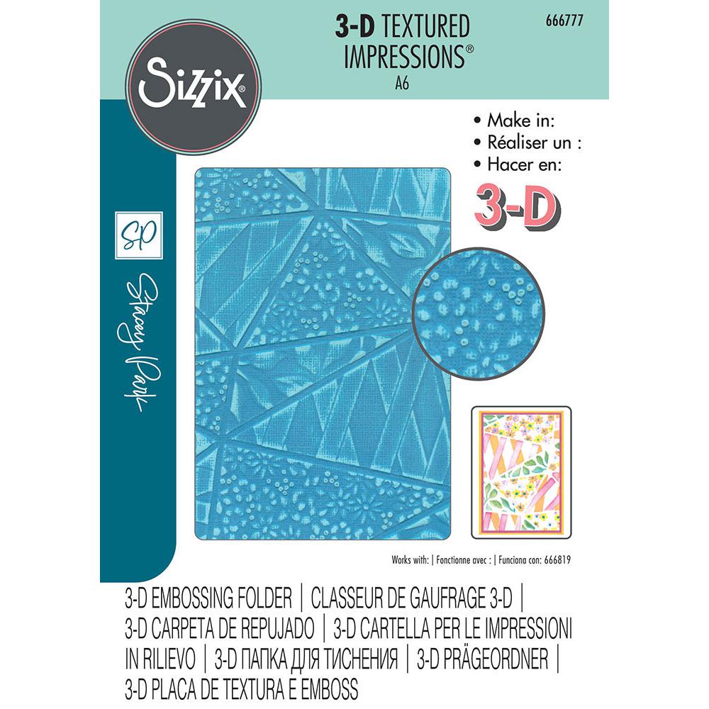 Sizzix - 3-D Textured Impressions Embossing Folder - Fragmented Floral-ScrapbookPal