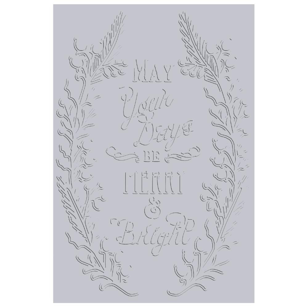 Sizzix - 3-D Textured Impressions Embossing Folder - Merry &amp; Bright-ScrapbookPal