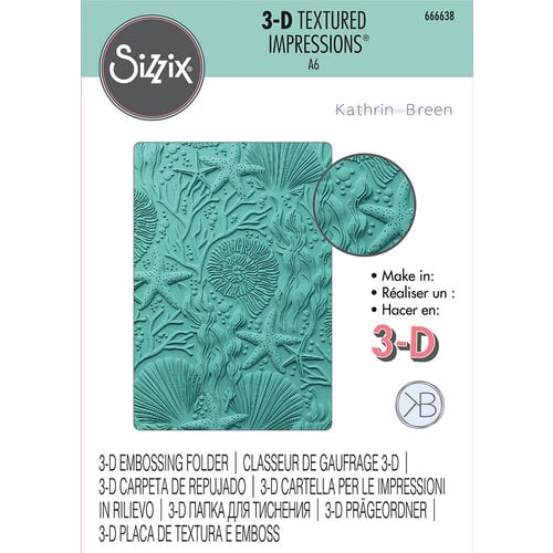 Sizzix - 3-D Textured Impressions Embossing Folder - Under the Sea-ScrapbookPal