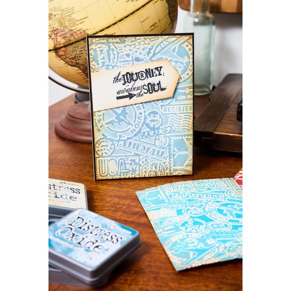 Sizzix - 3-D Textured Impressions Embossing Folder - Vault Airmail-ScrapbookPal