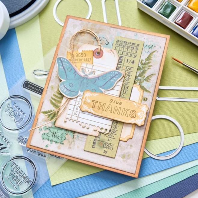 Sizzix - 49 and Market - Clear Stamps &amp; Framelits Dies - Forever Journal Essentials-ScrapbookPal