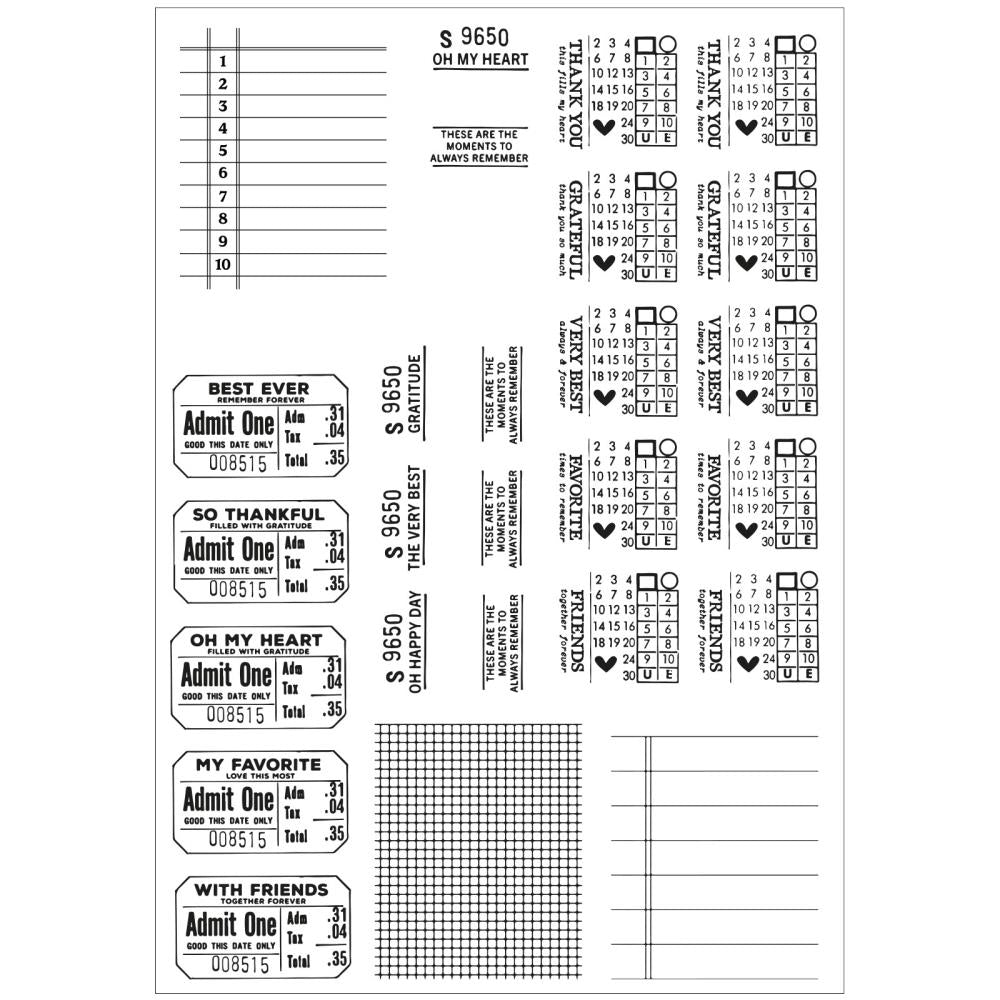 Sizzix - 49 and Market - Clear Stamps &amp; Framelits Dies - Forever Journal Essentials-ScrapbookPal