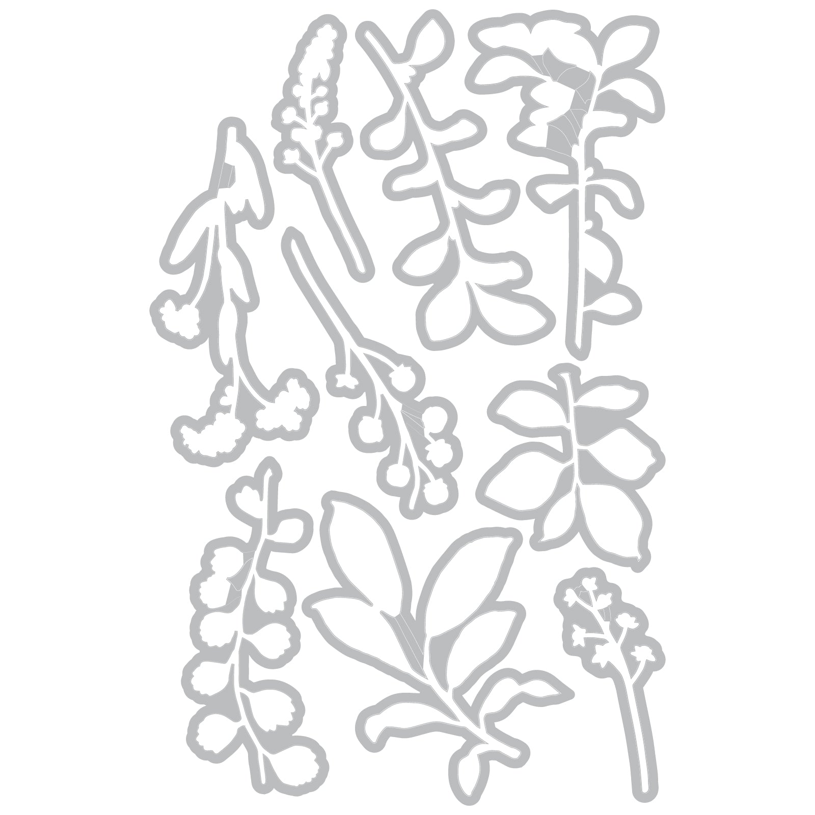 Sizzix - 49 and Market - Framelits Dies - Fine Stems 02-ScrapbookPal