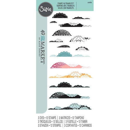 Sizzix - 49 and Market - Framelits Dies w/Stamps - Doily Edgers-ScrapbookPal