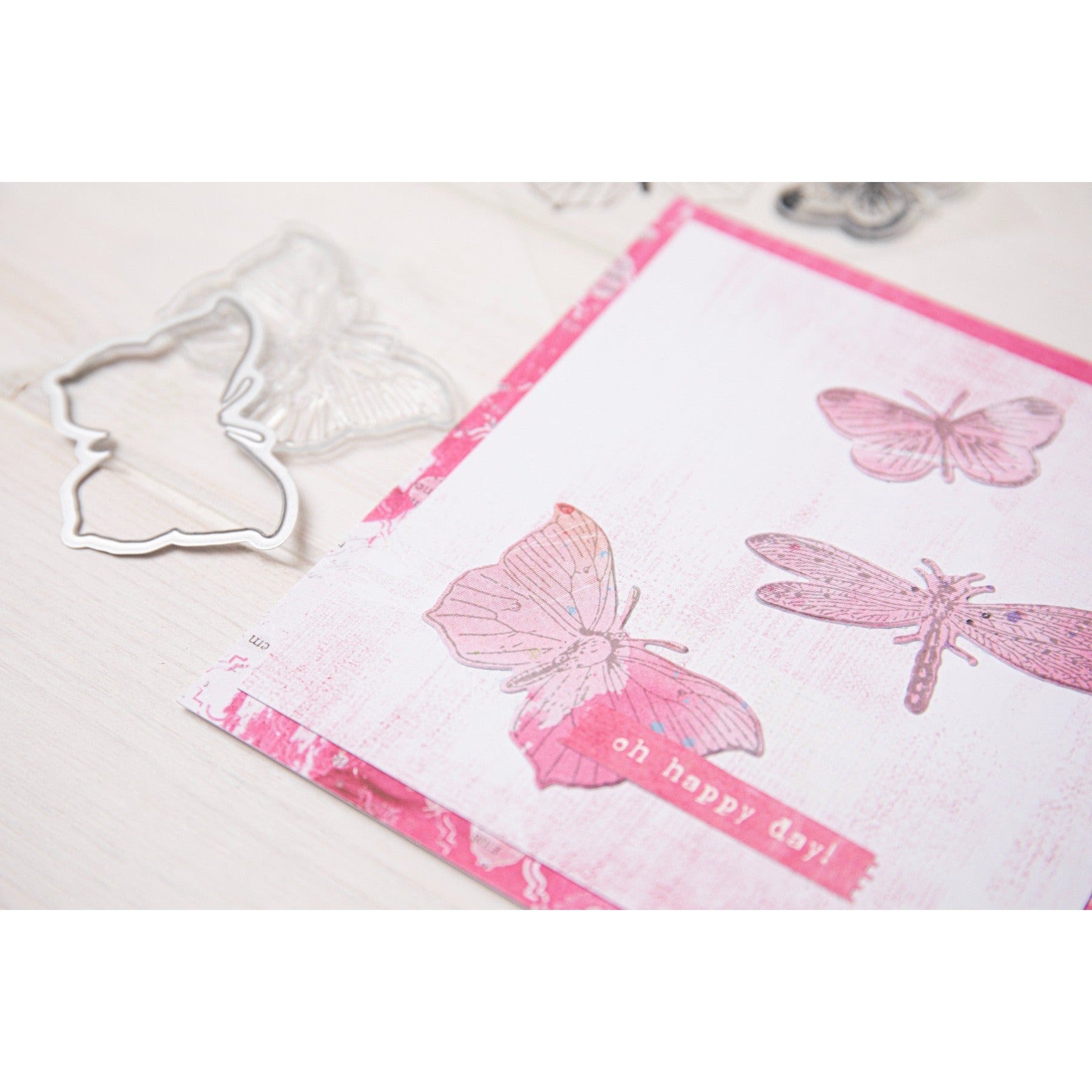 Sizzix - 49 and Market - Framelits Dies w/Stamps - Engraved Wings -ScrapbookPal