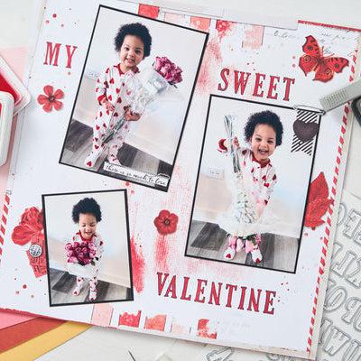 Sizzix - 49 and Market - Framelits Dies w/Stamps - Fine Line Alpha 01-ScrapbookPal