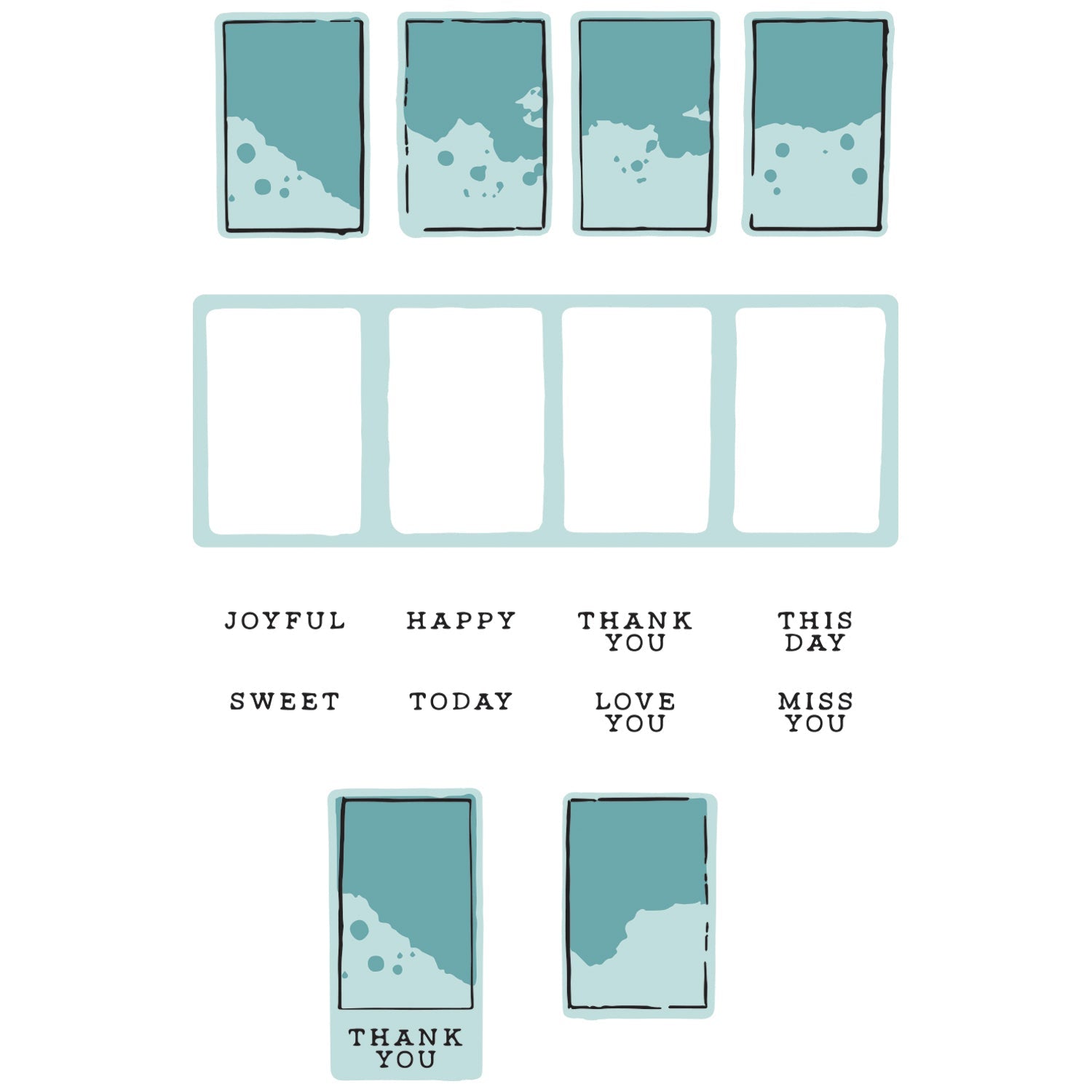 Sizzix - 49 and Market - Framelits Dies w/Stamps - Painted Palettes-ScrapbookPal