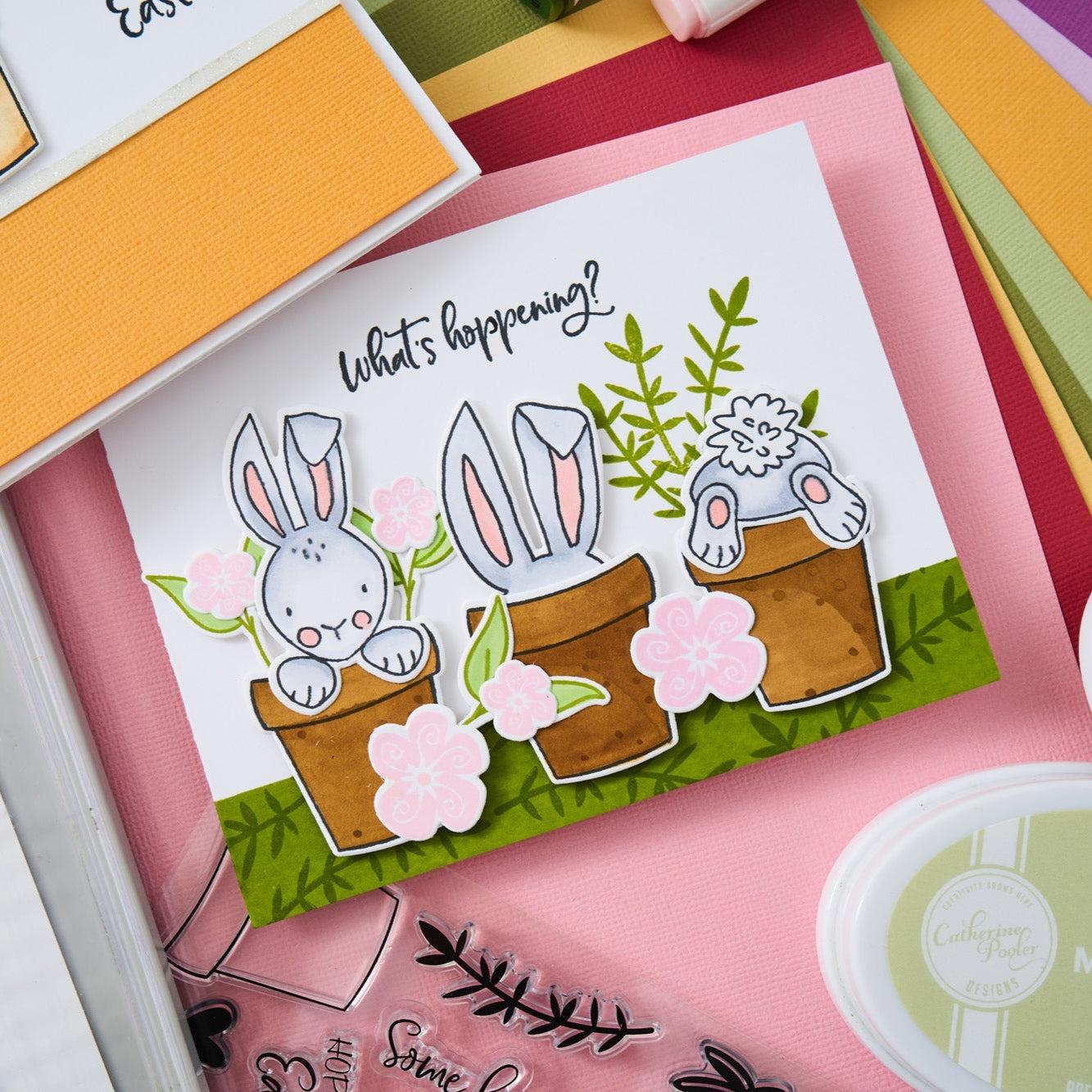 Sizzix - Catherine Pooler - Clear Stamps - Bunny Bits &amp; Blooms-ScrapbookPal