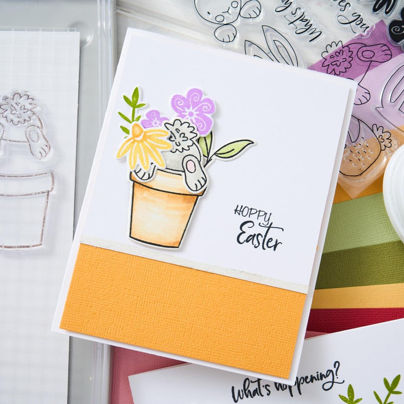 Sizzix - Catherine Pooler - Clear Stamps - Bunny Bits &amp; Blooms-ScrapbookPal