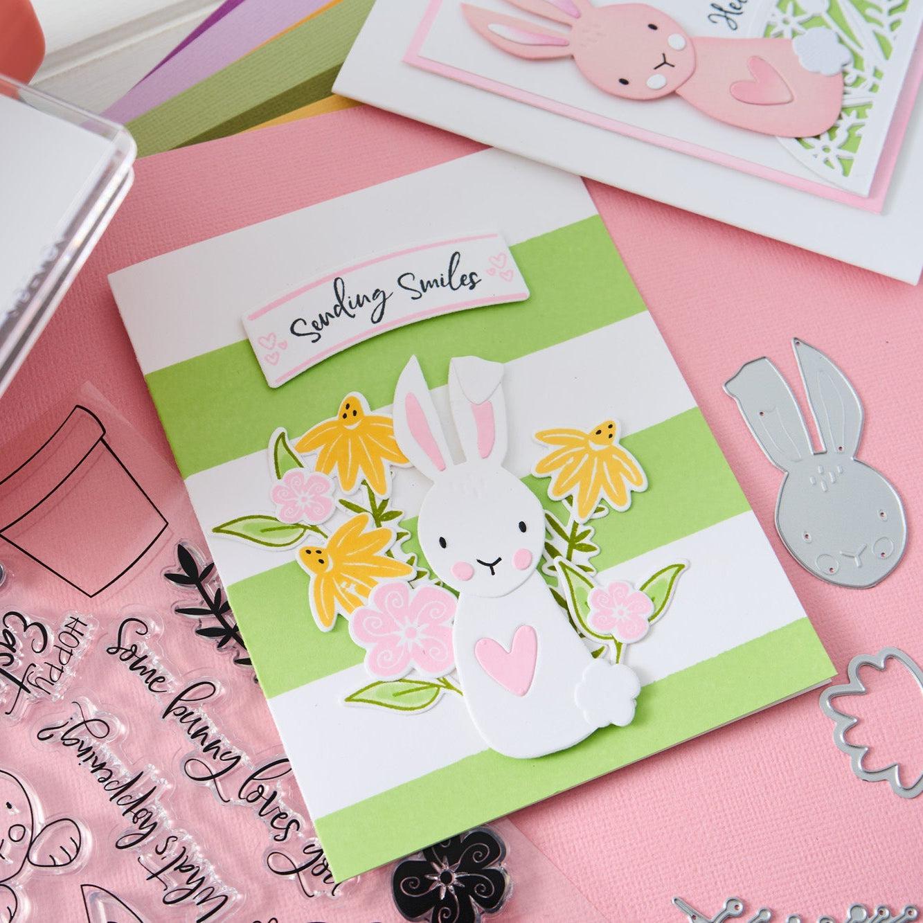 Sizzix - Catherine Pooler - Clear Stamps - Bunny Bits &amp; Blooms-ScrapbookPal