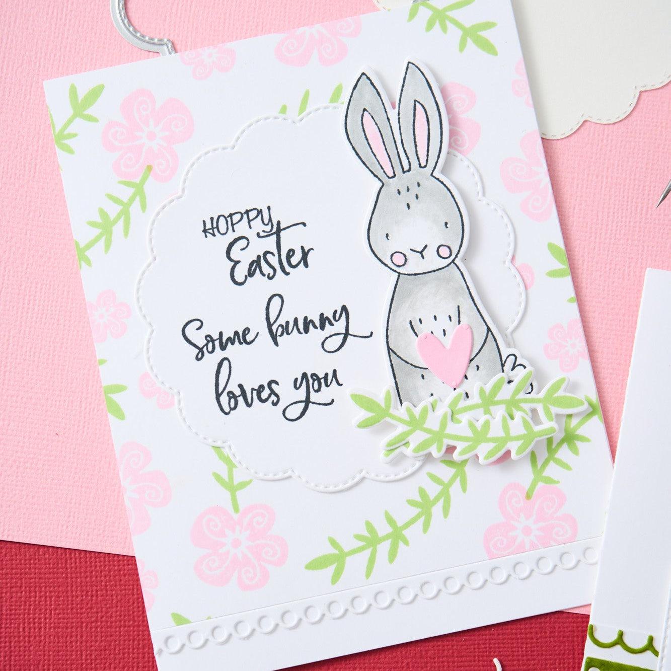 Sizzix - Catherine Pooler - Clear Stamps - Bunny Bits &amp; Blooms-ScrapbookPal