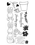 Sizzix - Catherine Pooler - Clear Stamps - Bunny Bits & Blooms-ScrapbookPal
