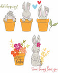 Sizzix - Catherine Pooler - Clear Stamps - Bunny Bits & Blooms-ScrapbookPal