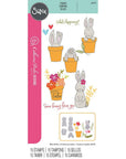 Sizzix - Catherine Pooler - Clear Stamps - Bunny Bits & Blooms-ScrapbookPal
