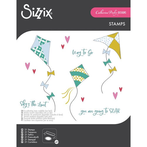 Sizzix - Catherine Pooler - Clear Stamps - Sky's the Limit-ScrapbookPal