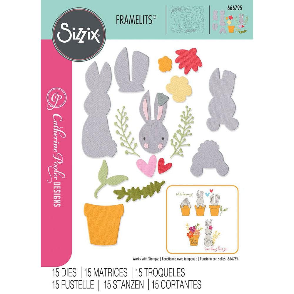 Sizzix - Catherine Pooler - Thinlits Dies - Bunny Bits &amp; Blooms 