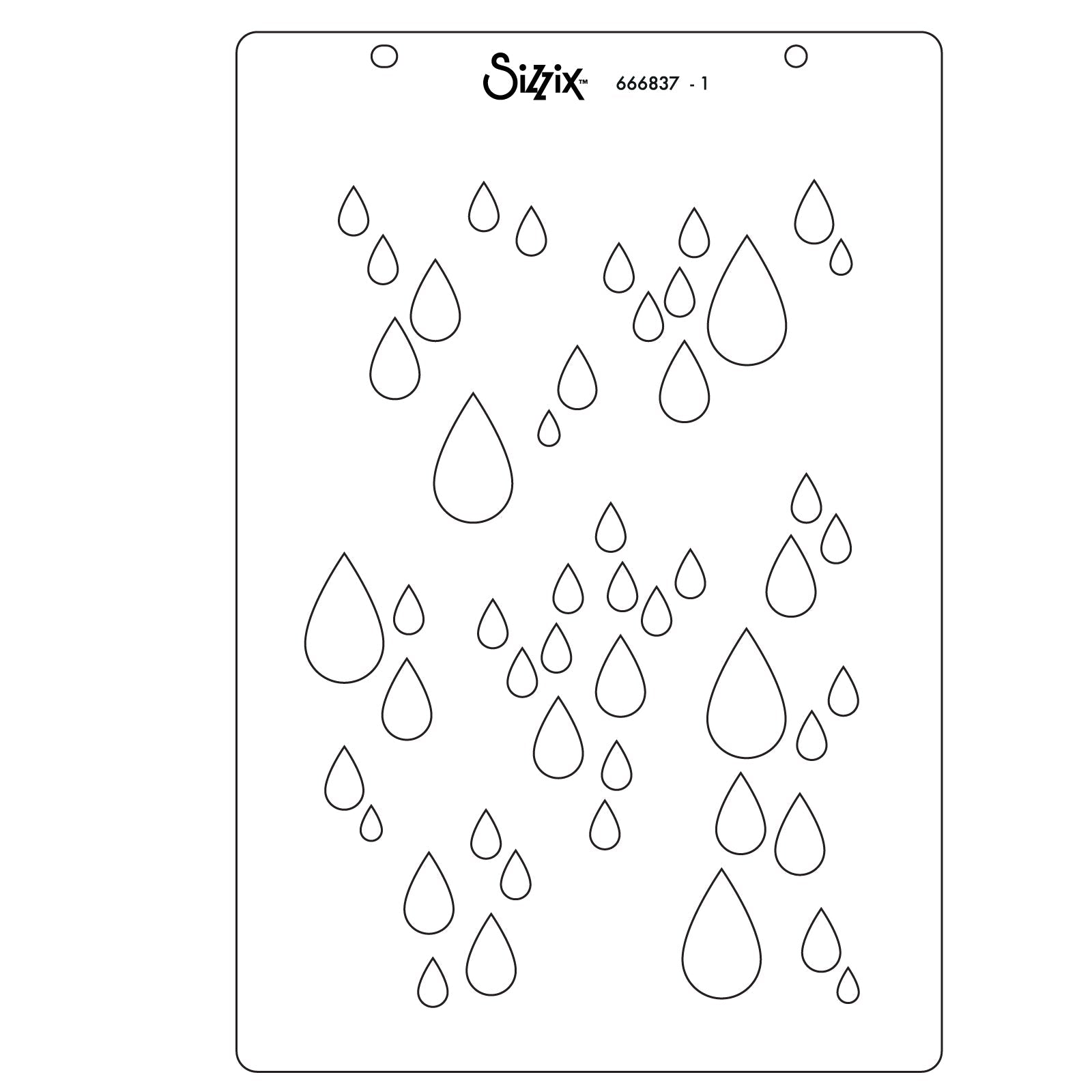 Sizzix - Clear Stamps - Drip, Drip, Drop-ScrapbookPal