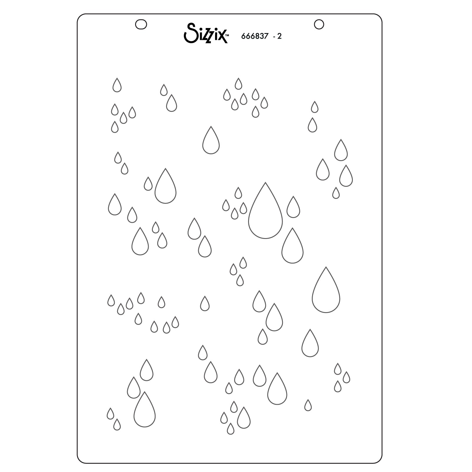 Sizzix - Clear Stamps - Drip, Drip, Drop-ScrapbookPal